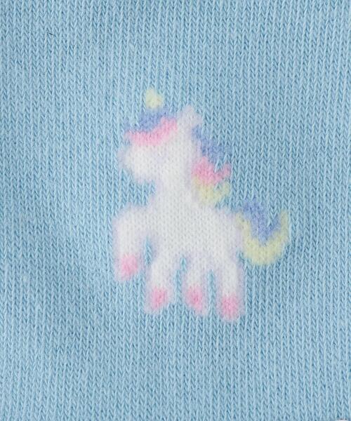 SHOO・LA・RUE（シューラルー）の「チュールフリルユニコーンクルー丈ソックス（ソックス/靴下・キッズ・アイボリー/サックスブルー/ブラック・75/79）」の5枚目の写真