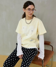 セール】Layered Rib Top/レイヤードリブトップス（Tシャツ/カットソー