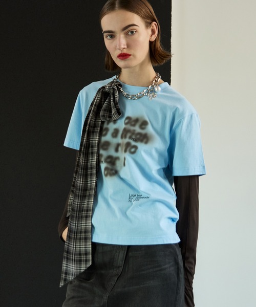 MAISON SPECIAL(メゾンスペシャル)の「Open Heart Layered T-Shirt/オープンハートレイヤードTシャツ(Tシャツ/カットソー・レディース・ライトイエロー/ブルー/グレー・FREE)」の2枚目の写真