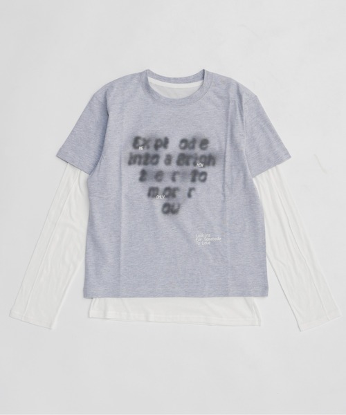 MAISON SPECIAL(メゾンスペシャル)の「Open Heart Layered T-Shirt/オープンハートレイヤードTシャツ(Tシャツ/カットソー・レディース・ライトイエロー/ブルー/グレー・FREE)」の10枚目の写真