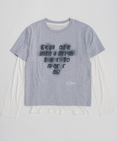 MAISON SPECIAL(メゾンスペシャル)の「Open Heart Layered T-Shirt/オープンハートレイヤードTシャツ(Tシャツ/カットソー・レディース・ライトイエロー/ブルー/グレー・FREE)」の12枚目の写真