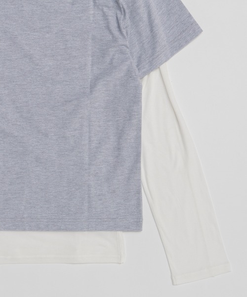 MAISON SPECIAL(メゾンスペシャル)の「Open Heart Layered T-Shirt/オープンハートレイヤードTシャツ(Tシャツ/カットソー・レディース・ライトイエロー/ブルー/グレー・FREE)」の17枚目の写真