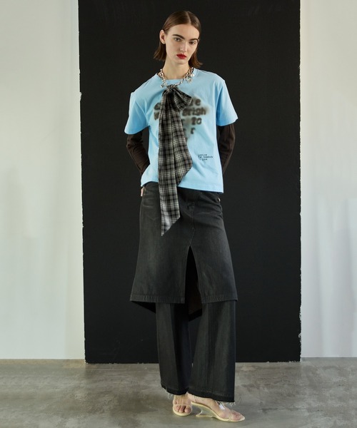 MAISON SPECIAL(メゾンスペシャル)の「Open Heart Layered T-Shirt/オープンハートレイヤードTシャツ(Tシャツ/カットソー・レディース・ライトイエロー/ブルー/グレー・FREE)」の19枚目の写真