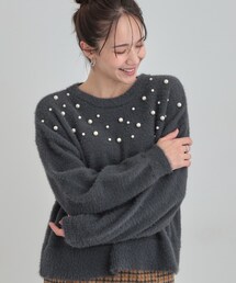 Cutie Blonde | 大人きらめく ふわふわパール調ニット(ニット/セーター)