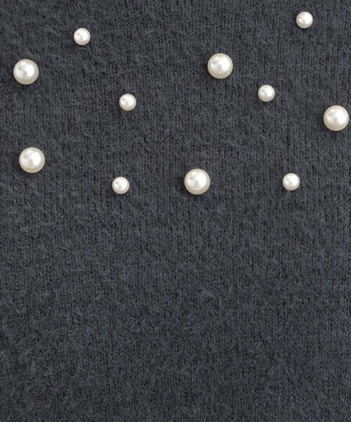 Cutie Blonde（キューティーブロンド）の「大人きらめく ふわふわパール調ニット（ニット/セーター・レディース・オフホワイト/ダークグレー/ライトブルー・00）」の15枚目の写真