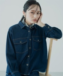 Petitjo（プッチージョ）の「小さいサイズ　デニムシャツジャケット（セットアップ対応・上下別売り） 低身長さん・小柄女性（カバーオール）」