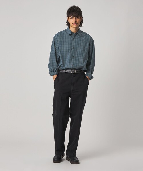 Steven Alan（スティーブンアラン）の「＜Steven Alan＞ ポプリン グラフチェック レギュラーカラー シャツ LOOSE（シャツ/ブラウス・メンズ・ライトグレー/コバルトブルー・S/M/L/XL）」の3枚目の写真