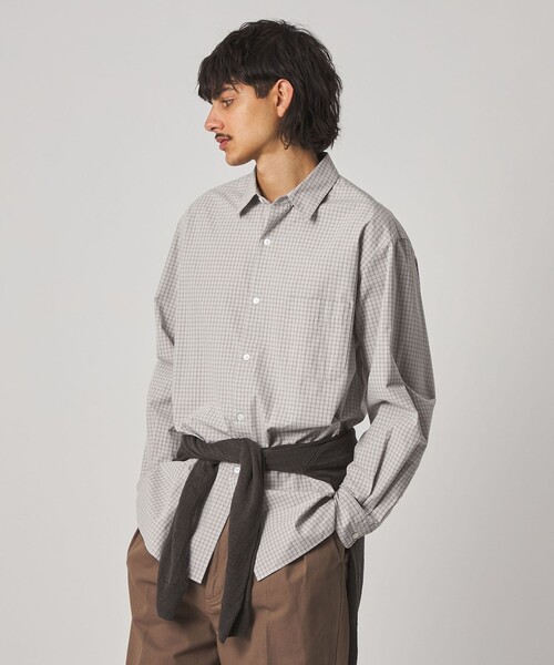 Steven Alan（スティーブンアラン）の「＜Steven Alan＞ ポプリン グラフチェック レギュラーカラー シャツ LOOSE（シャツ/ブラウス・メンズ・ライトグレー/コバルトブルー・S/M/L/XL）」の10枚目の写真