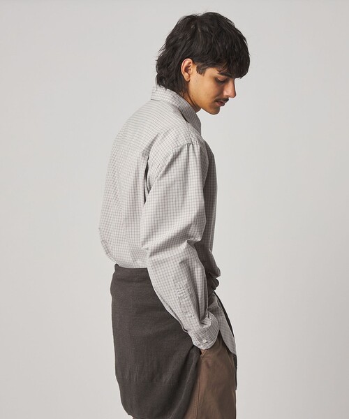 Steven Alan（スティーブンアラン）の「＜Steven Alan＞ ポプリン グラフチェック レギュラーカラー シャツ LOOSE（シャツ/ブラウス・メンズ・ライトグレー/コバルトブルー・S/M/L/XL）」の11枚目の写真