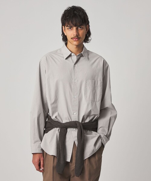 Steven Alan（スティーブンアラン）の「＜Steven Alan＞ ポプリン グラフチェック レギュラーカラー シャツ LOOSE（シャツ/ブラウス・メンズ・ライトグレー/コバルトブルー・S/M/L/XL）」の12枚目の写真