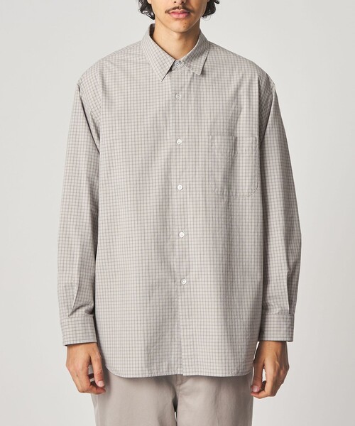 Steven Alan（スティーブンアラン）の「＜Steven Alan＞ ポプリン グラフチェック レギュラーカラー シャツ LOOSE（シャツ/ブラウス・メンズ・ライトグレー/コバルトブルー・S/M/L/XL）」の13枚目の写真