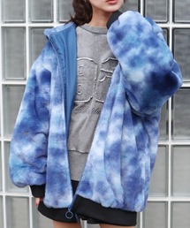 CECIL McBEE（セシルマクビー）の「タイダイ柄ファーフーディーブルゾン（その他アウター）」