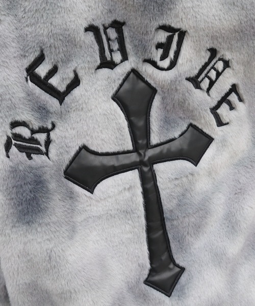 CECIL McBEE（セシルマクビー）の「タイダイ柄ファーフーディーブルゾン（その他アウター・レディース・ブラック/ブルー・MEDIUM/LARGE）」の17枚目の写真