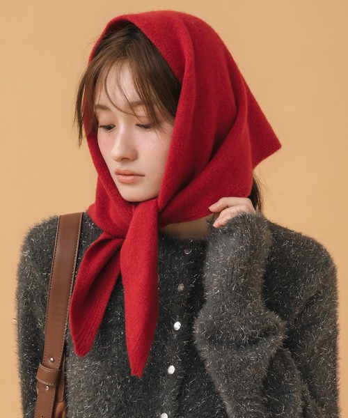 セール】ソフトウールニットスカーフ / ストール マフラー 三角巾