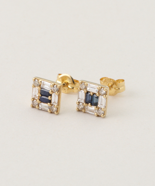 IENA(イエナ)の「GIGI/ジジ Classic square earring ピアス(両耳) I10059(ピアス(両耳用)・レディース・ブルー・FREE)」の1枚目の写真