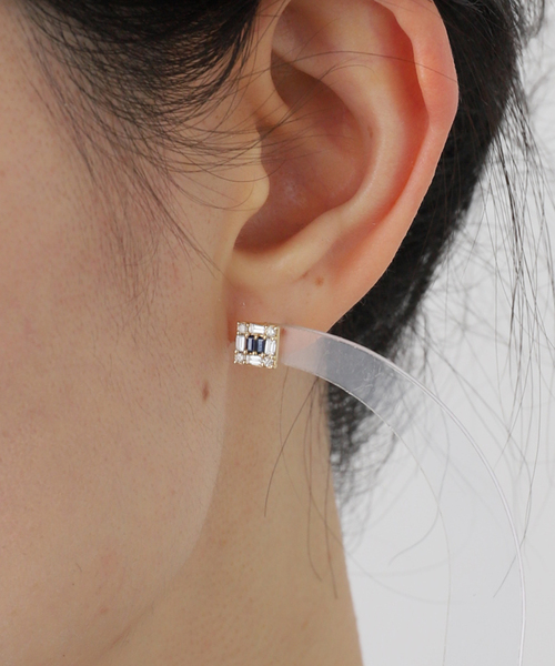 IENA(イエナ)の「GIGI/ジジ Classic square earring ピアス(両耳) I10059(ピアス(両耳用)・レディース・ブルー・FREE)」の7枚目の写真