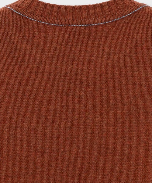 PS Paul Smith(ピーエスポールスミス)の「"Happy" メリノウール クルーネックニット / 162401 805Z(ニット/セーター・メンズ・ダークインディゴブルー/ダークオレンジ・X-LARGE/LARGE/MEDIUM)」の11枚目の写真