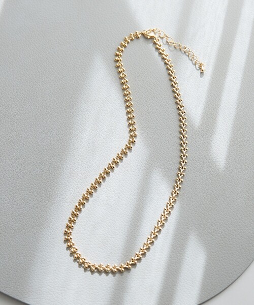 collex（コレックス）の「【dignif】【金属アレルギー対応】ロウリーブスネックレス（ネックレス・レディース・シルバー/ゴールド・フリー）」の2枚目の写真