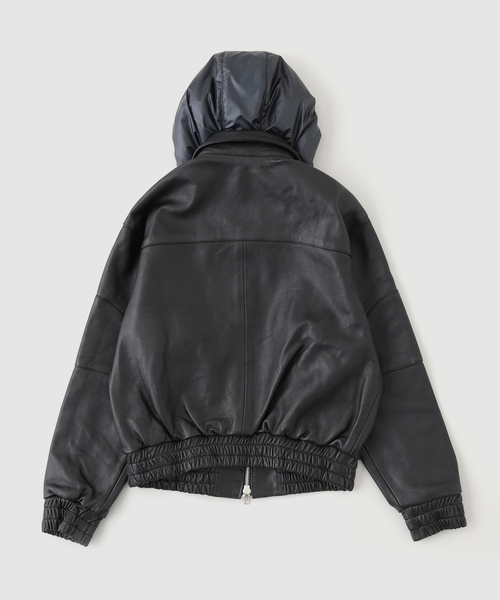 セール】WOKE EDGE / ウォークエッジ LEATHER TECH BOMBER JACKET