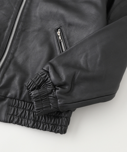 セール】WOKE EDGE / ウォークエッジ LEATHER TECH BOMBER JACKET