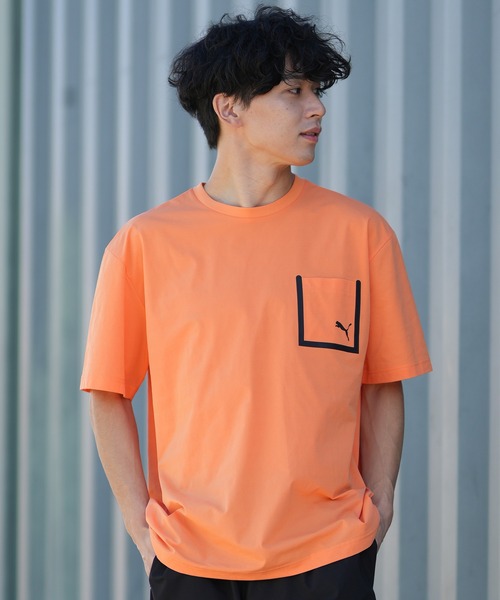PUMA(プーマ)の「PUMA/プーマ メンズ 半袖 Tシャツ ワンポイント ロゴ シンプル 693746(Tシャツ/カットソー・メンズ・コーラル/オリーブ/ブラック・M/XL/L)」の4枚目の写真