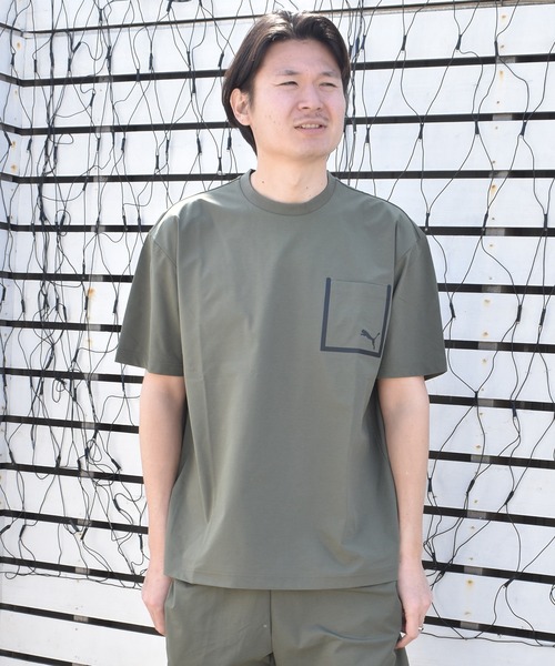 PUMA(プーマ)の「PUMA/プーマ メンズ 半袖 Tシャツ ワンポイント ロゴ シンプル 693746(Tシャツ/カットソー・メンズ・コーラル/オリーブ/ブラック・M/XL/L)」の14枚目の写真