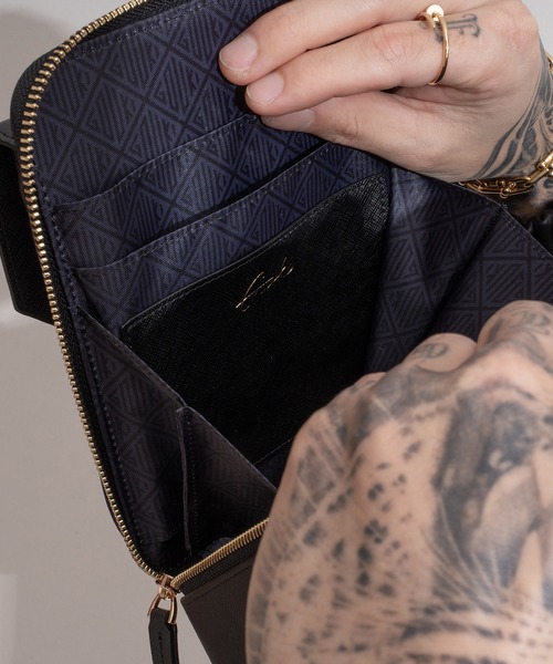 DEVICE × GOUKIコラボ】ゴールドカラーバックル ショルダーバッグ