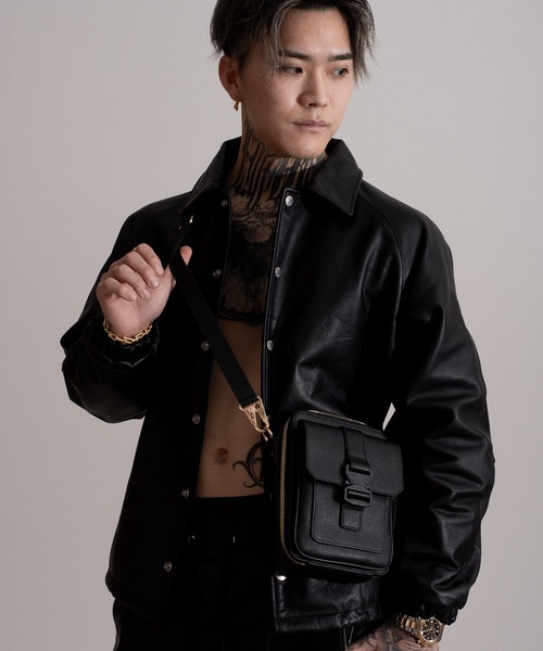 DEVICE × GOUKIコラボ】ゴールドカラーバックル ショルダーバッグ