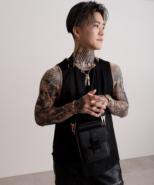 DEVICE × GOUKIコラボ】ゴールドカラーバックル ショルダーバッグ