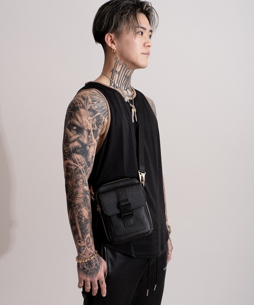 DEVICE × GOUKIコラボ】ゴールドカラーバックル ショルダーバッグ