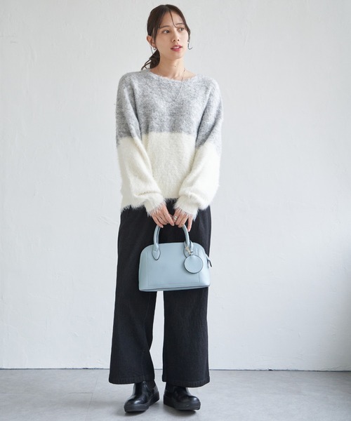 ikka（イッカ）の「デニム／チノワイドパンツ（チノパンツ・レディース・ブラック/ベージュ/ネイビー/カーキ・M/L/S）」の22枚目の写真