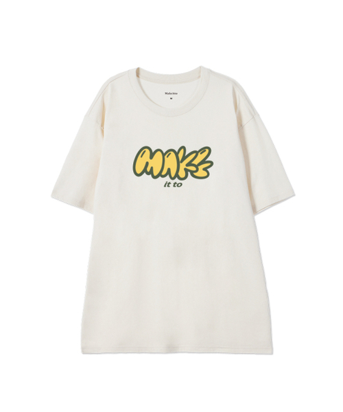 MAKEITTO（メイキット）の「[MAKE] CREW NECK TEE_CREAM（Tシャツ/カットソー・メンズ・その他・MEDIUM/LARGE/X-LARGE/XX-LARGE）」の2枚目の写真