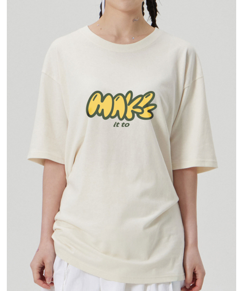 MAKEITTO（メイキット）の「[MAKE] CREW NECK TEE_CREAM（Tシャツ/カットソー・メンズ・その他・MEDIUM/LARGE/X-LARGE/XX-LARGE）」の6枚目の写真