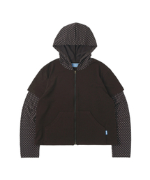 SUNNECT（ソネクト）の「P.D. Layered Zip Hoodie - Brown（パーカー）」