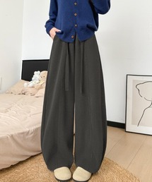 ワイドカーブパンツレディースワイドパンツ