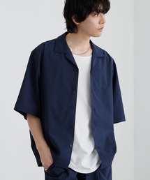 MONO-MART（モノマート）の「【セットアップ3点セット】オープンカラーワイドシャツ&2タックワイドスラックス&ルーズタンクトップ<UVカット 接触冷感 イージーケア>（セットアップ）」