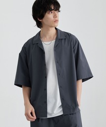 MONO-MART（モノマート）の「【セットアップ3点セット】オープンカラーワイドシャツ&2タックワイドスラックス&ルーズタンクトップ<接触冷感 UVカット イージーケア>（セットアップ）」