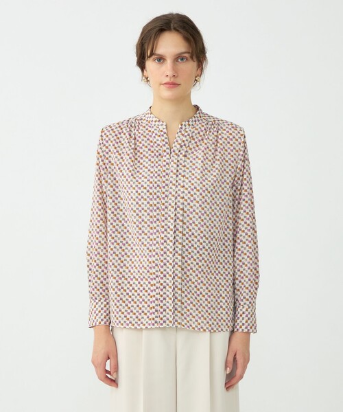 BALLSEY(ボールジィ)の「ミルフィープリント スキッパータックブラウス(シャツ/ブラウス・レディース・ホワイト系その他・36)」の3枚目の写真