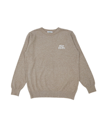 MONBIRDIE GOLF（モンバーディーゴルフ）の「エッセンシャルクルーネック長袖ニット BEIGE（ニット/セーター）」