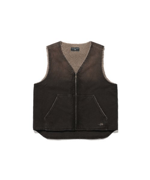 NICE GHOST CLUB(ナイスゴーストクラブ)の「COTTON WASHED VEST_BROWN(NG2DFUB990A)(ベスト・レディース・ブラウン・S/M)」の1枚目の写真