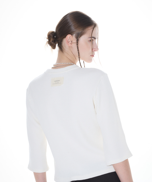 LARTIGENT(ラーティゼン)の「L14 WAFFLE T-SHIRT(IVORY)(Tシャツ/カットソー・レディース・その他・FREE)」の4枚目の写真