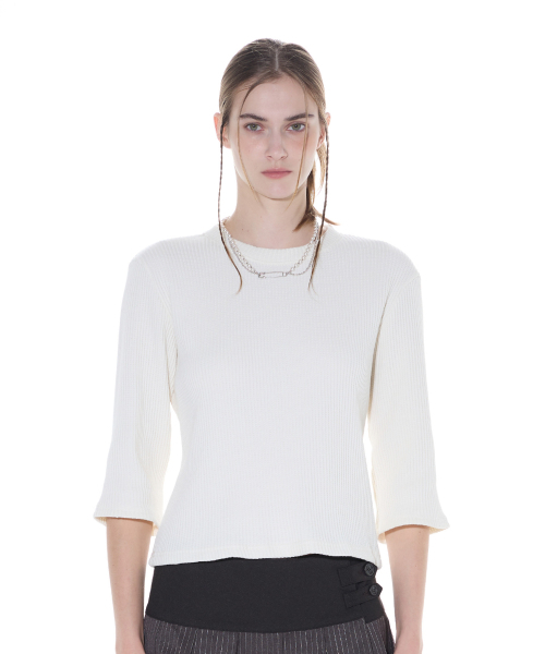 LARTIGENT(ラーティゼン)の「L14 WAFFLE T-SHIRT(IVORY)(Tシャツ/カットソー・レディース・その他・FREE)」の5枚目の写真