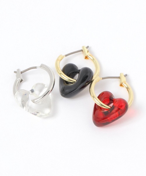 niko and...（ニコアンド）の「2WAYハートピアス（ピアス（両耳用）・レディース・レッド/その他1/ブラック・0）」の6枚目の写真