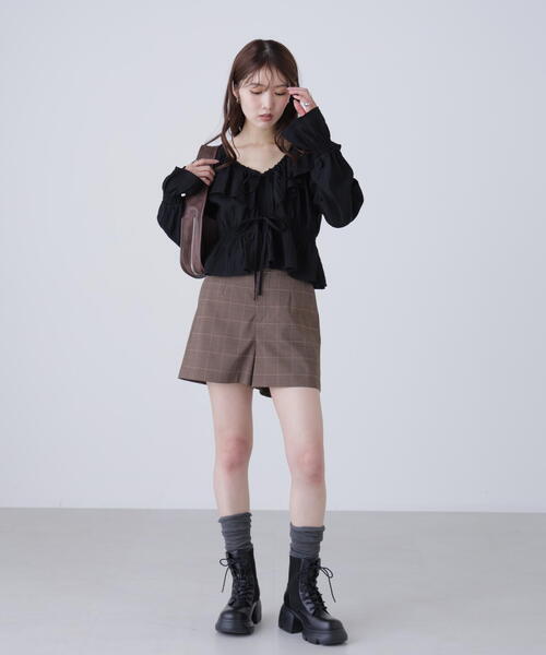 FREE'S MART（フリーズマート）の「◆〈セットアップ対応〉ハイウエストショートパンツ（その他パンツ・レディース・ベージュ系その他/ネイビー/ブラック/ブラウン系その他・MEDIUM/SMALL）」の19枚目の写真