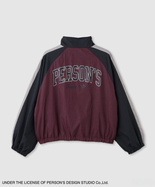 PERSON'S（パーソンズ）の「PERSON'S 別注デザイン 切替えトラックジャケット（ブルゾン・レディース・グレー/ワインレッド/グリーン・S/FREE）」の12枚目の写真