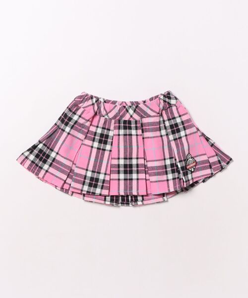 HYSTERIC MINI(ヒステリックミニ)の「BOX LOGO刺繍 タータンチェック プリーツスカート(スカート・キッズ・ピンク系その他・90)」の1枚目の写真