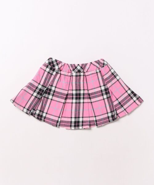 HYSTERIC MINI(ヒステリックミニ)の「BOX LOGO刺繍 タータンチェック プリーツスカート(スカート・キッズ・ピンク系その他・90)」の2枚目の写真