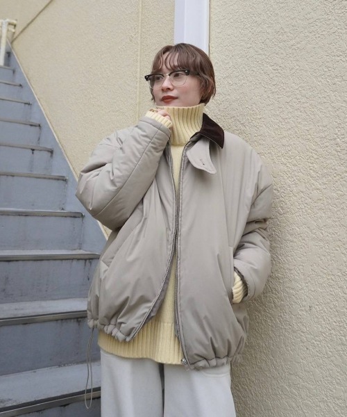 anuke(アンヌーク)の「Velour Collar Blouzon(ブルゾン・レディース・オリーブ/チャコールグレー・36inch/38inch)」の10枚目の写真