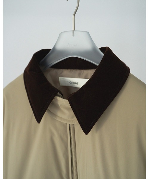 anuke(アンヌーク)の「Velour Collar Blouzon(ブルゾン・レディース・オリーブ/チャコールグレー・36inch/38inch)」の3枚目の写真