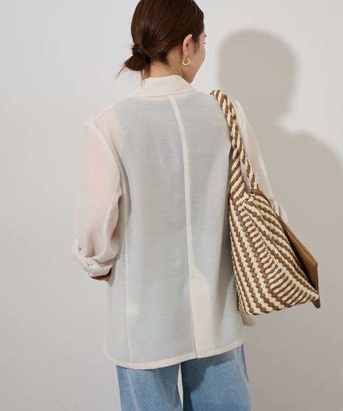 JOURNAL STANDARD relume（ジャーナルスタンダード　レリューム）の「《追加》シングルシアージャケット（テーラードジャケット・レディース・ベージュ/ブラック/アイボリー・FREE）」の15枚目の写真